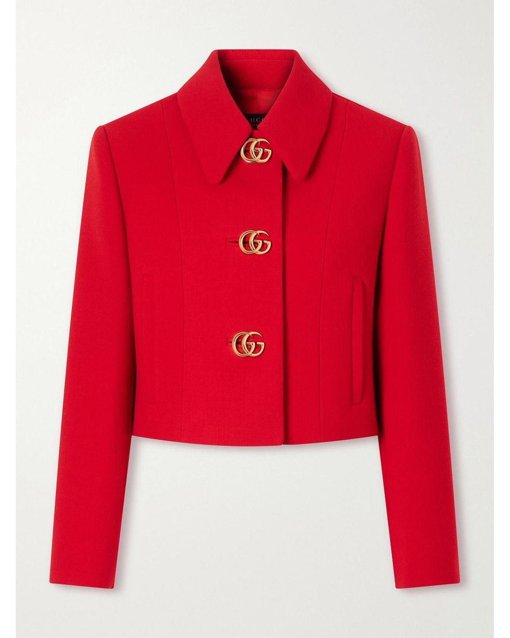 Gucci Red Wool-Crepe Blazer