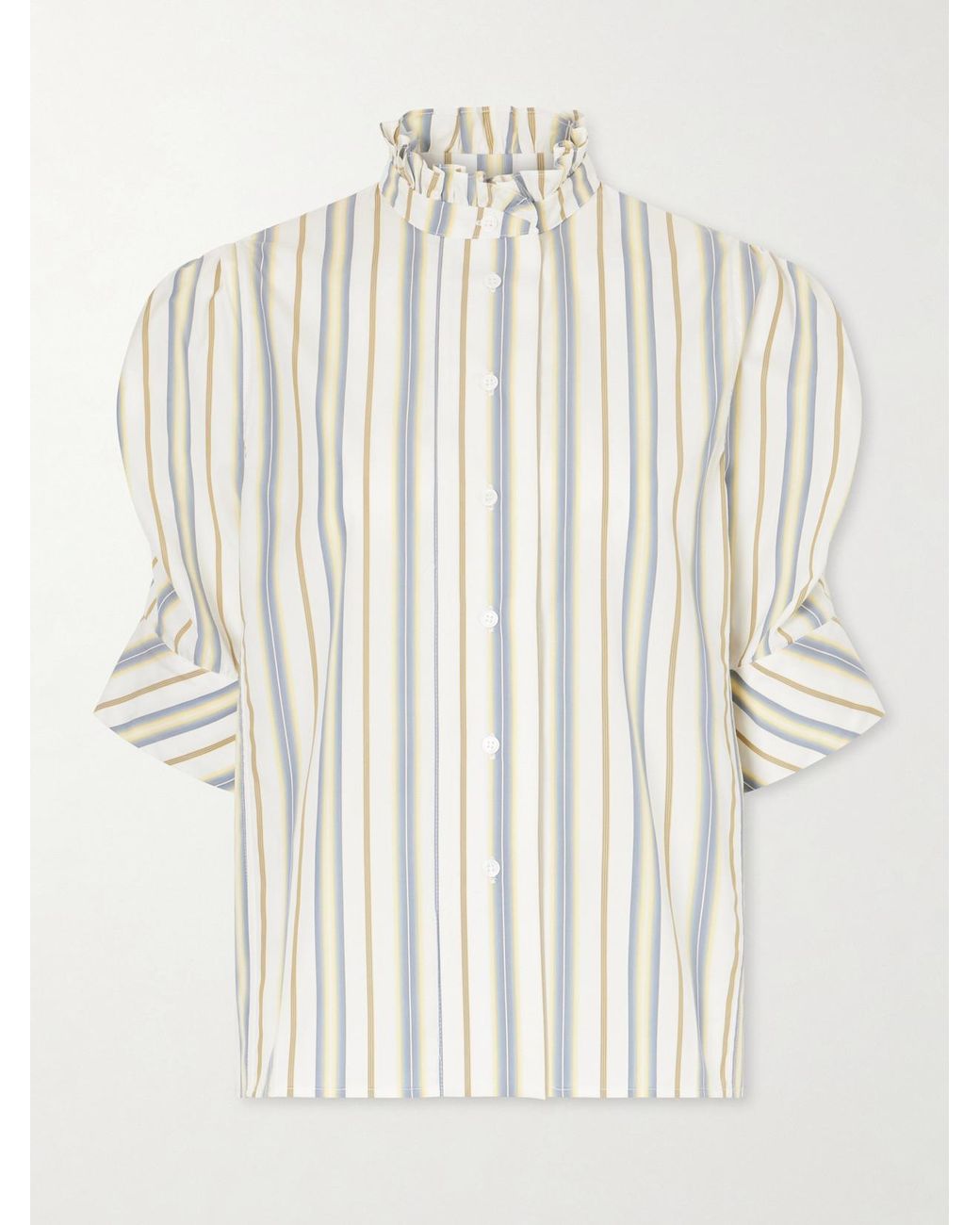 Thierry Colson Natural Vita Striped Cotton Blouse