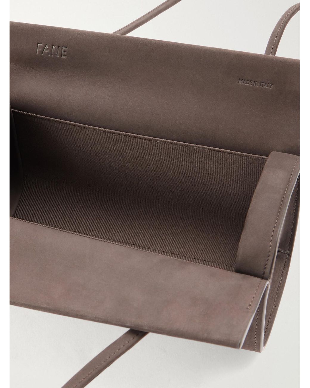 Faune White Mie Nubuck Shoulder Bag