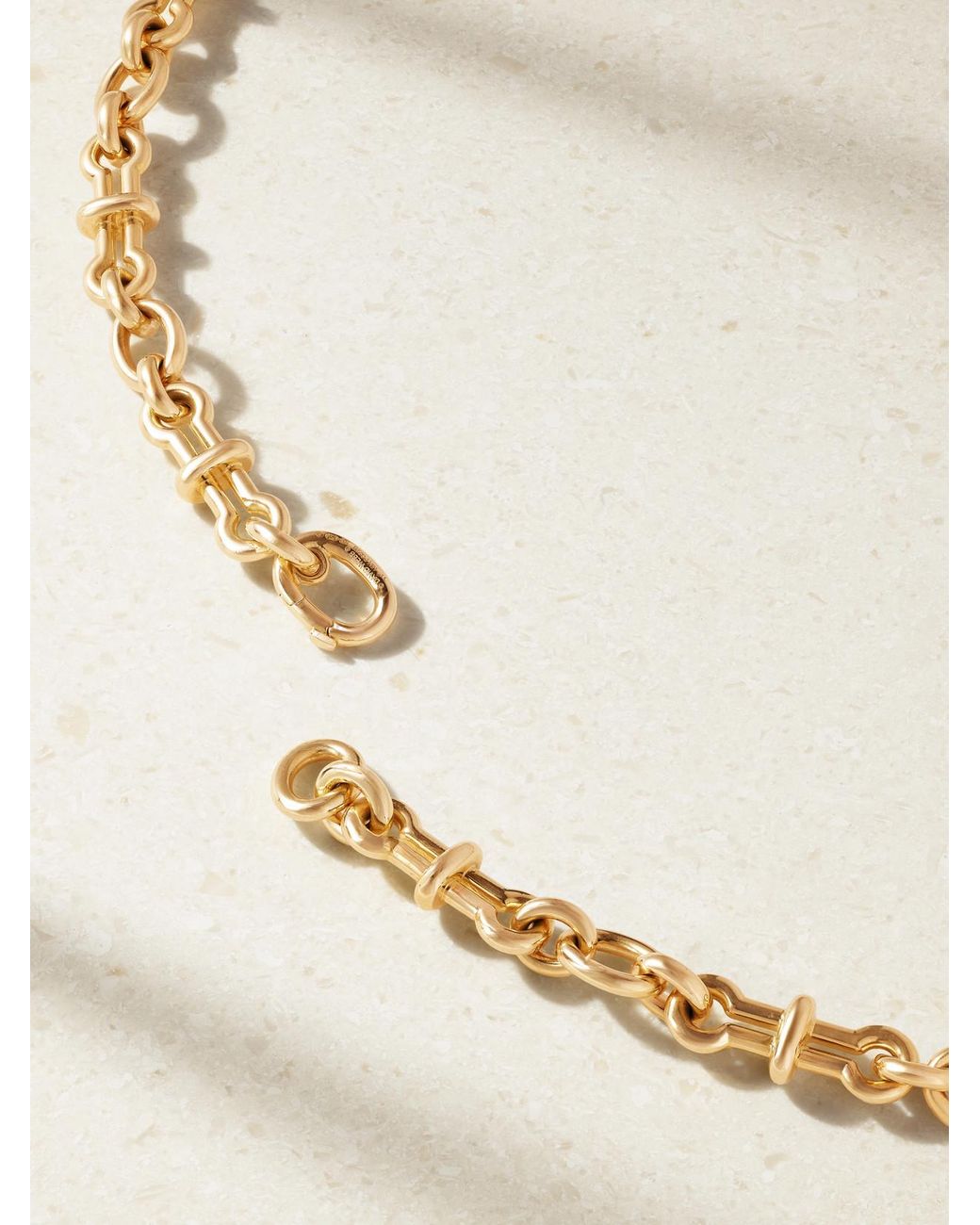 David Webb Natural Barbell 18-Karat Chain Necklace