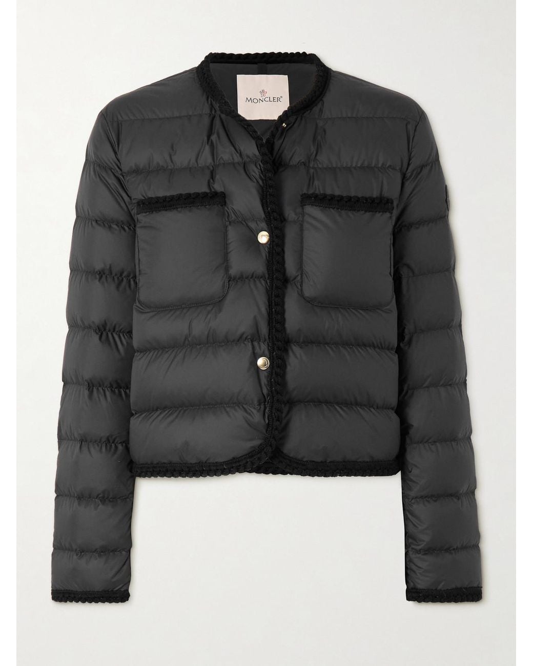 Moncler Black Gencay Quilted Shell Down Jacket