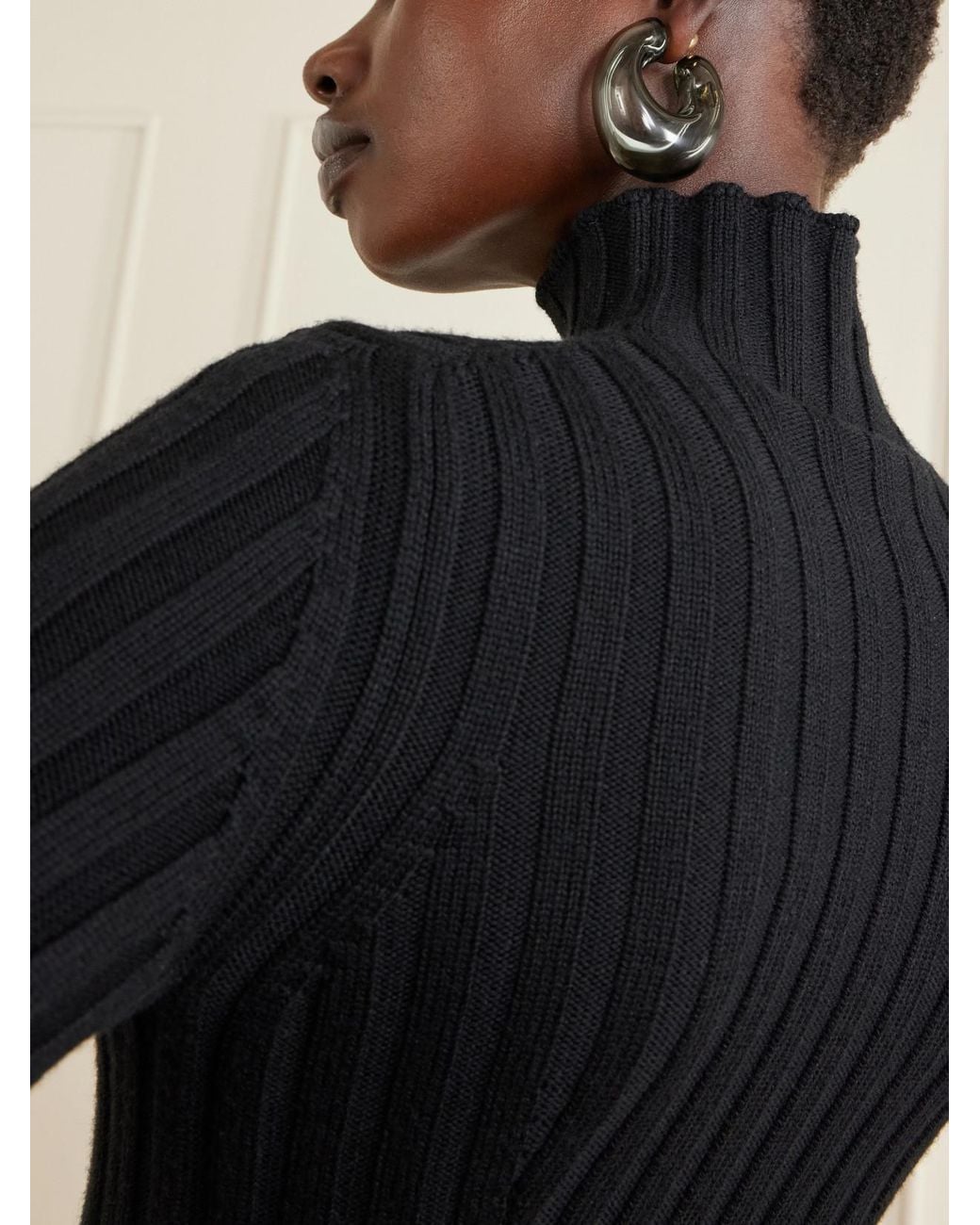 Alaïa Metallic Glass Hoop Earrings