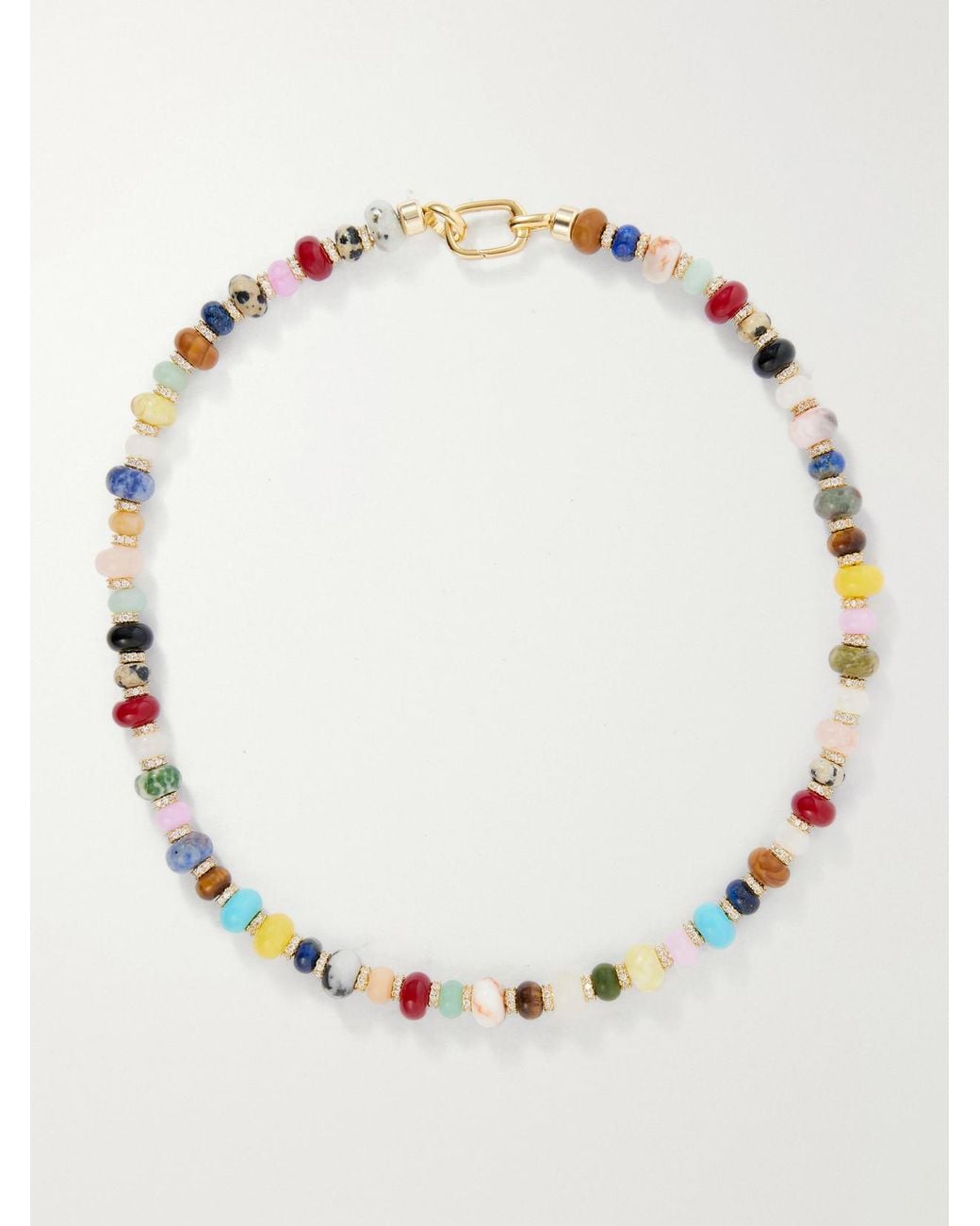 Joolz by Martha Calvo Natural Gemstones And Crystals-Toned Beaded Necklace