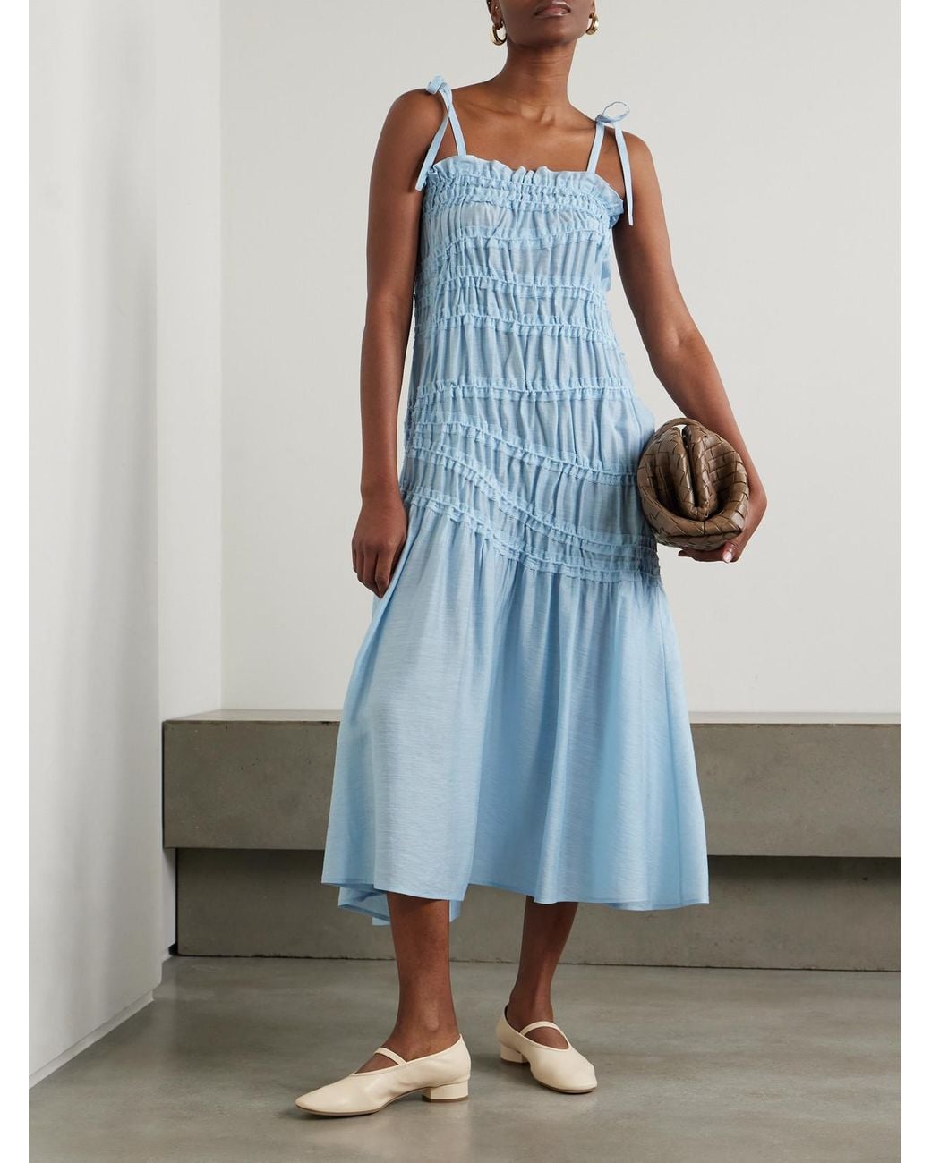 tory burch dress blue Tory Burch Women's Sequined Mesh Dress in Bay Blue, size 4
