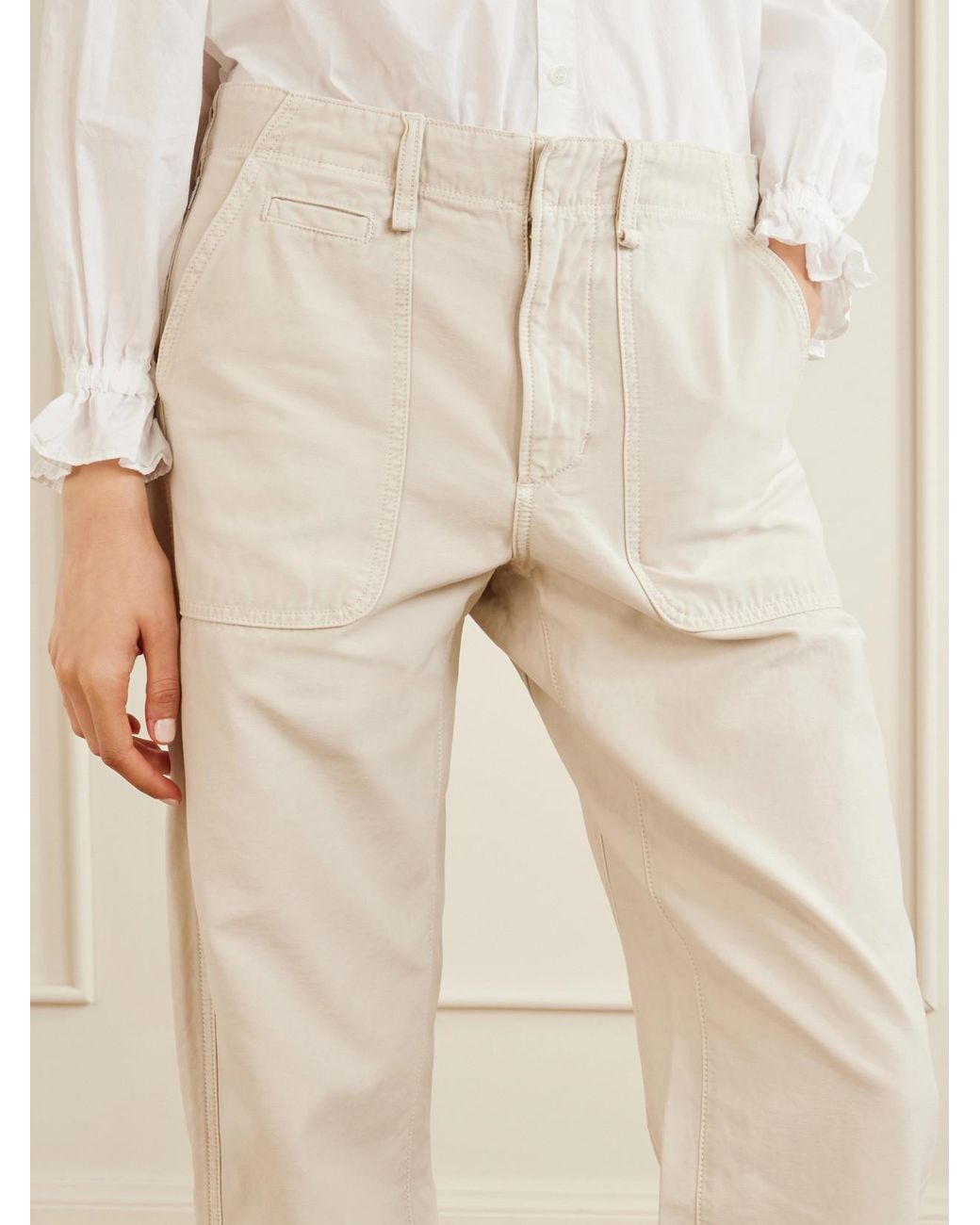 Citizens of Humanity Natural Winslow Utility Organic Cotton Straight-Leg Pants