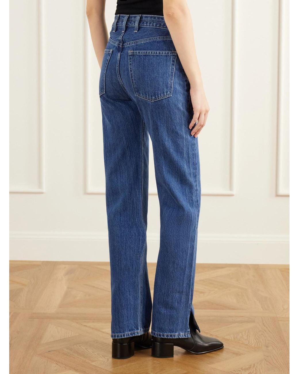 RÙADH Blue The Agnes High-Rise Straight-Leg Jeans