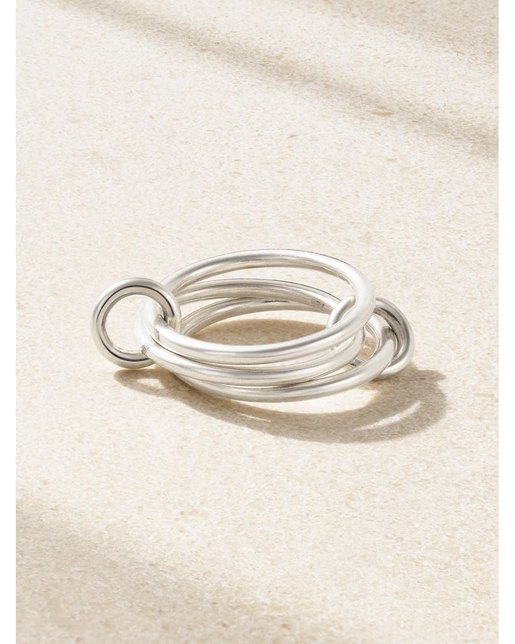 Spinelli Kilcollin Solarium Set Of Three Sterling Rings in Natural ...