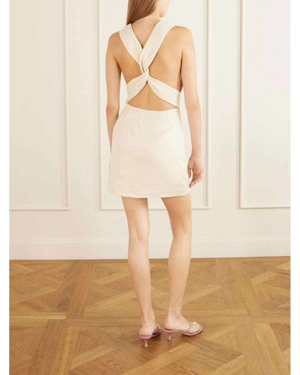 Sir Natural Thora Open-Back Linen Mini Dress