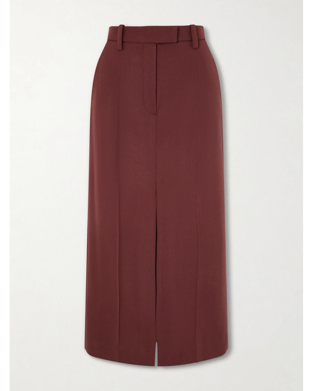 Brunello Cucinelli Purple Wool Midi Skirt