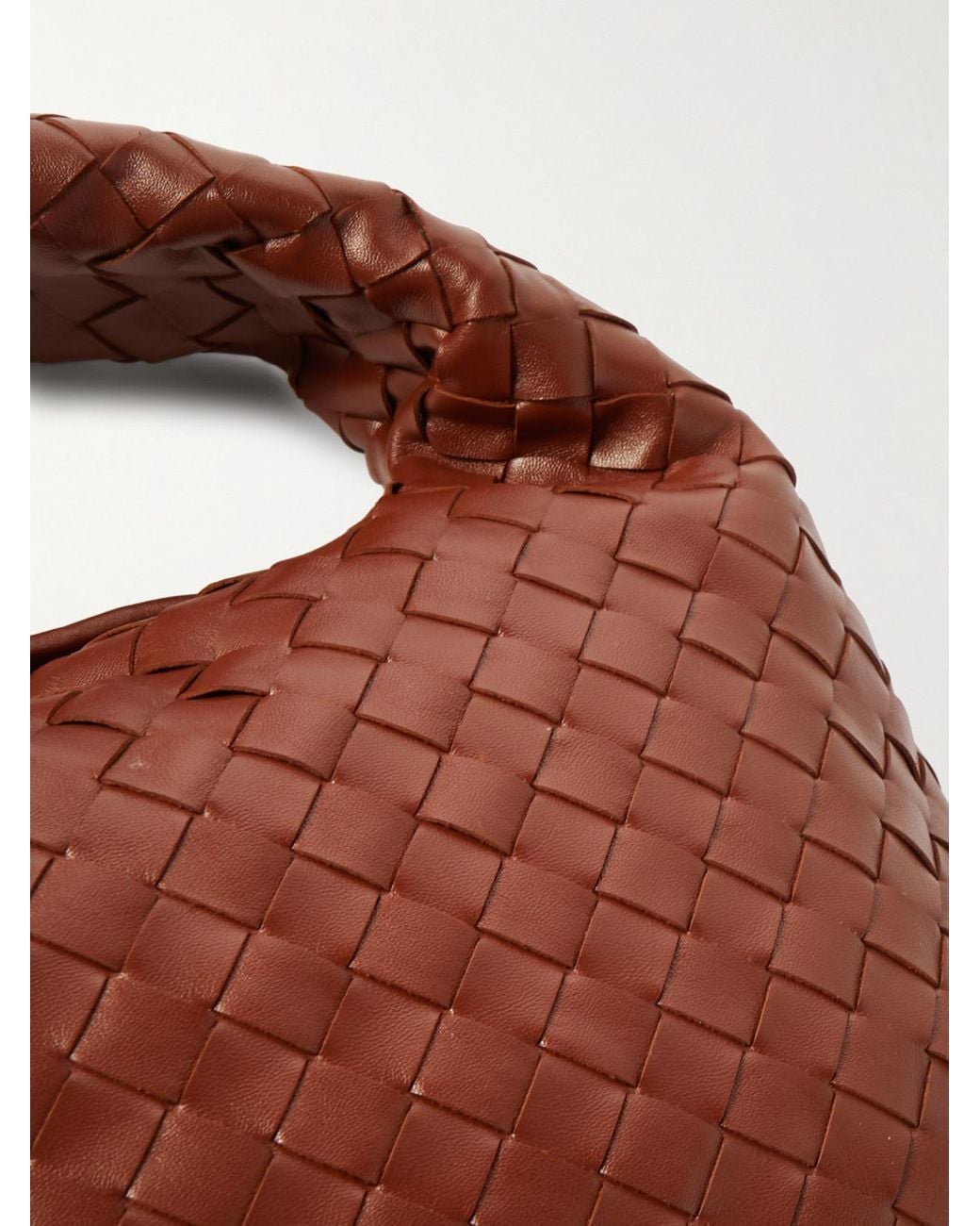 Bottega Veneta Brown Hop Medium Intrecciato Leather Tote