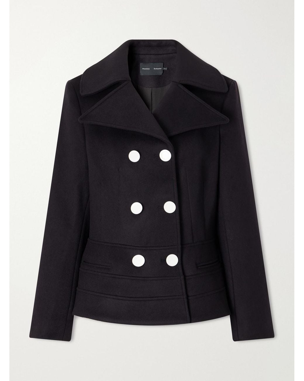 Proenza Schouler Black Romane Wool-Blend Jacket