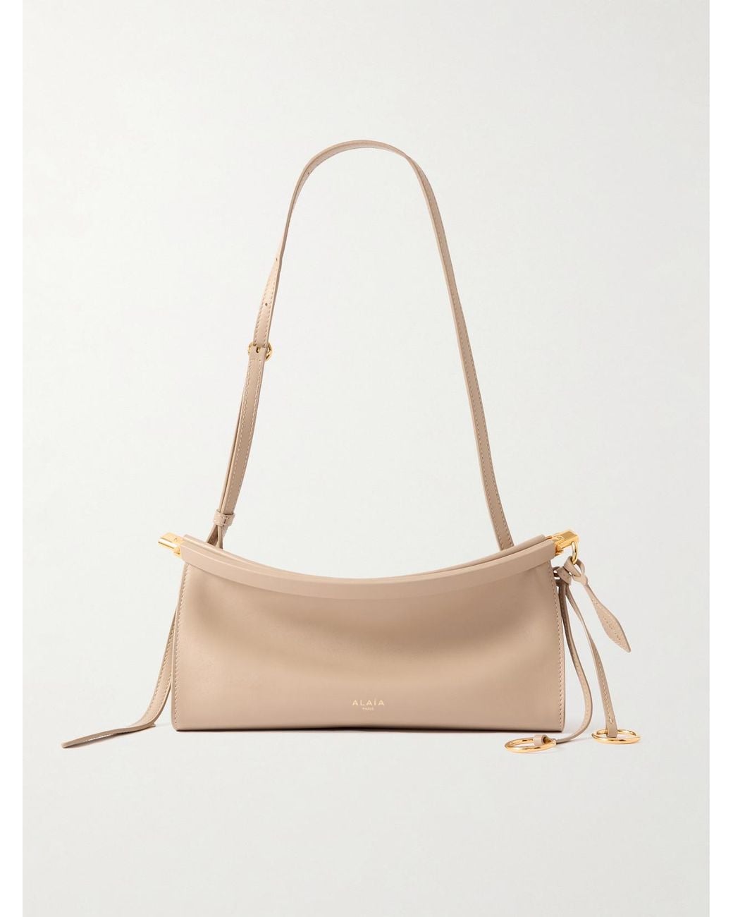 Alaïa Natural Le Click E/W Small Leather Shoulder Bag