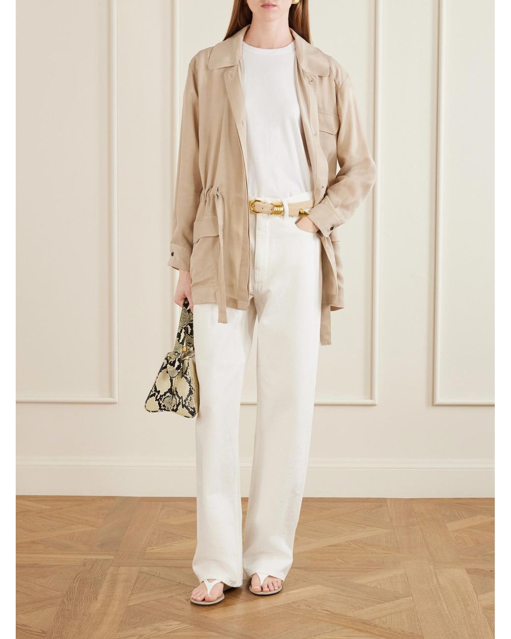 Leset Natural Kim Drawstring Tencel Lyocell Jacket