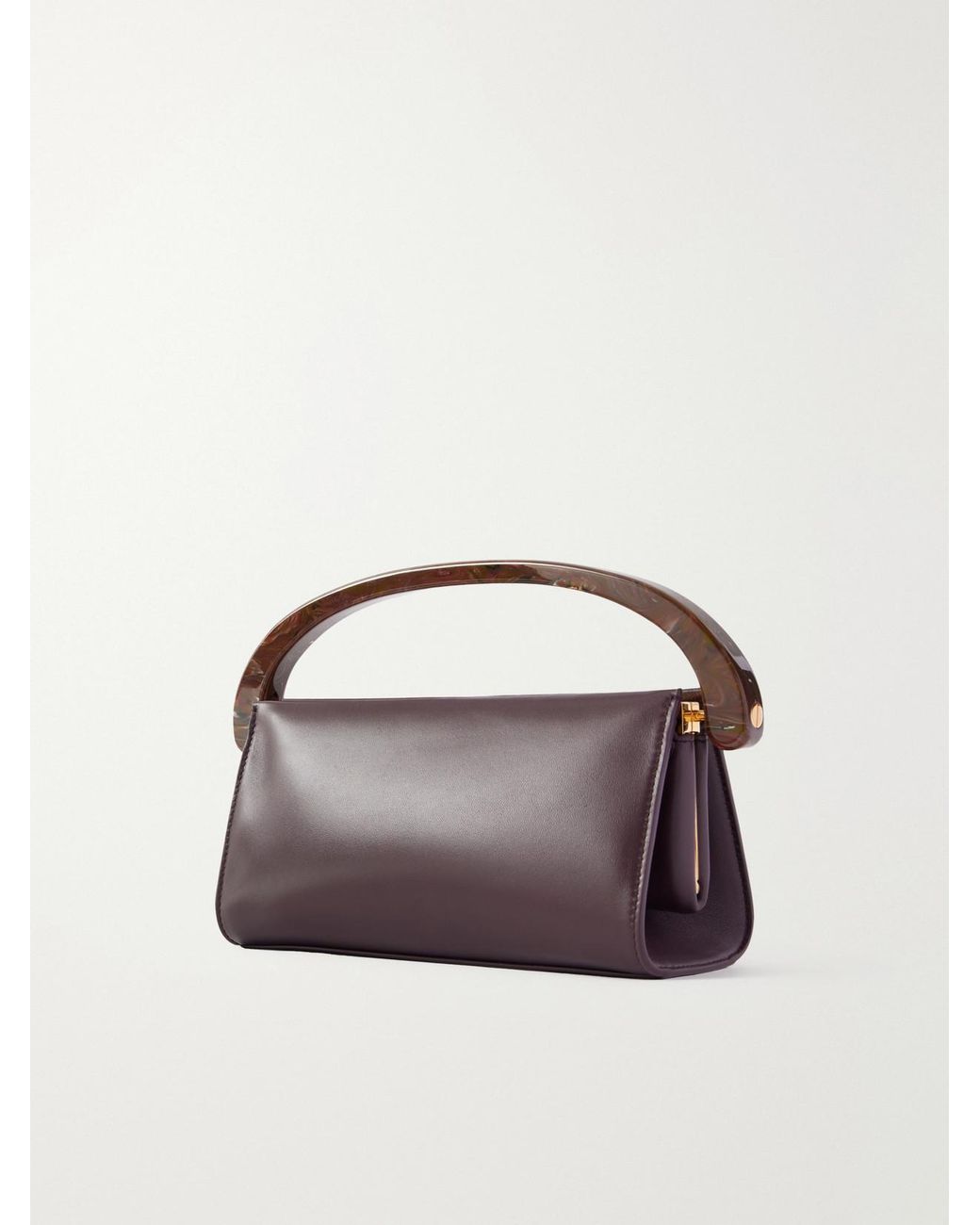 Dries Van Noten Purple Leather Clutch