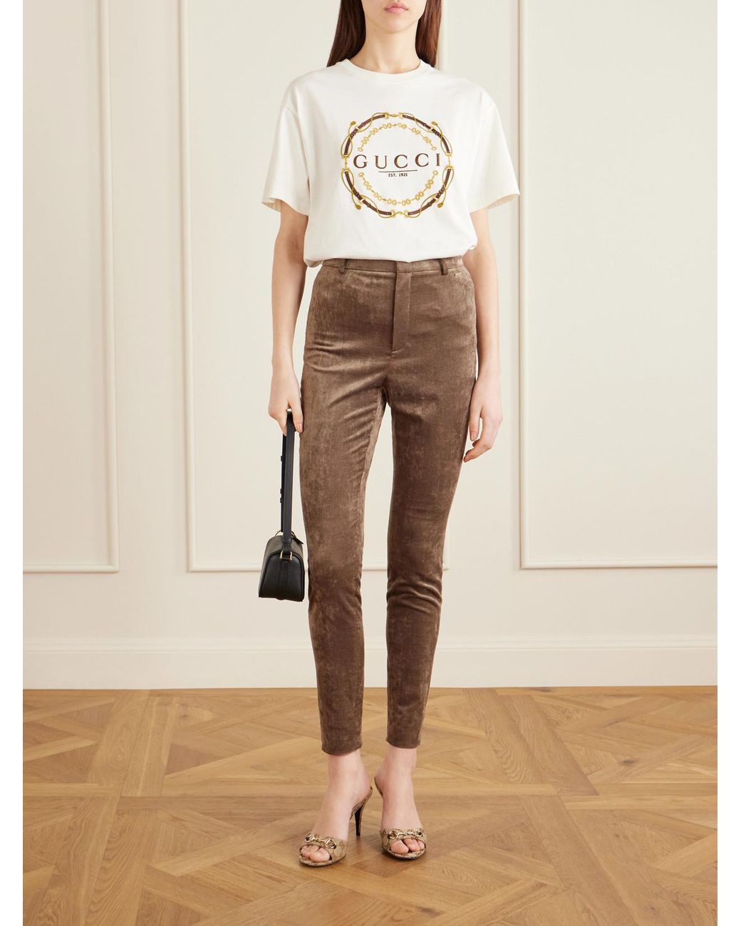 Gucci White Printed Jersey T-Shirt