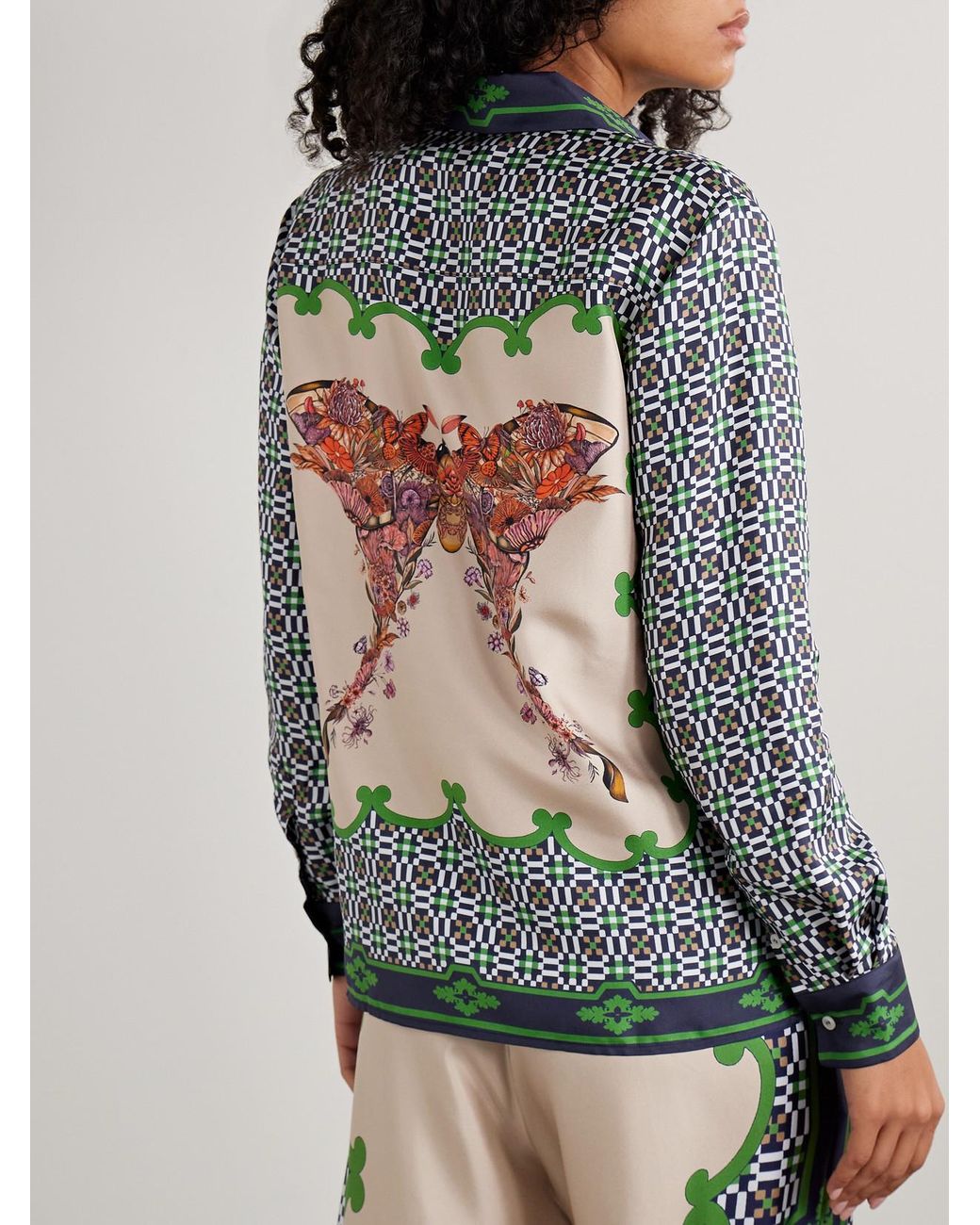 LaDoubleJ Blue Icon Boy Printed Silk-Twill Shirt