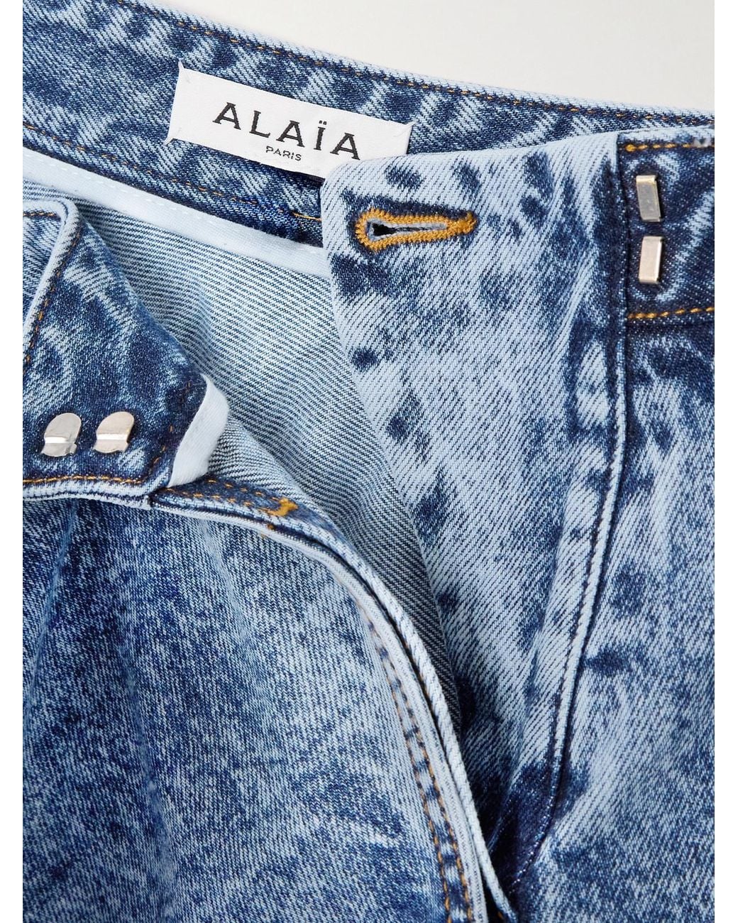 Alaïa Blue Wide-Leg Jeans