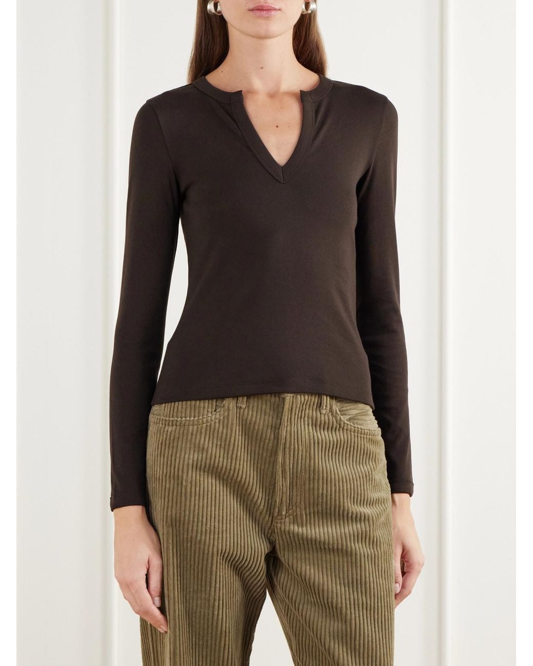 Flore Flore Brown Iman Organic Cotton-Jersey T-Shirt