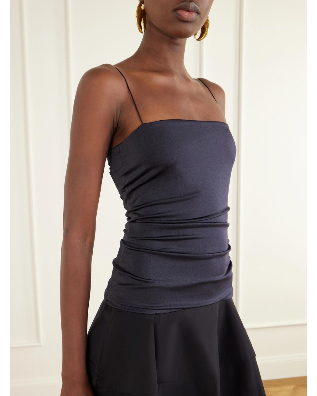 Jacquemus Blue La Robe Paradiso Satin Midi Dress