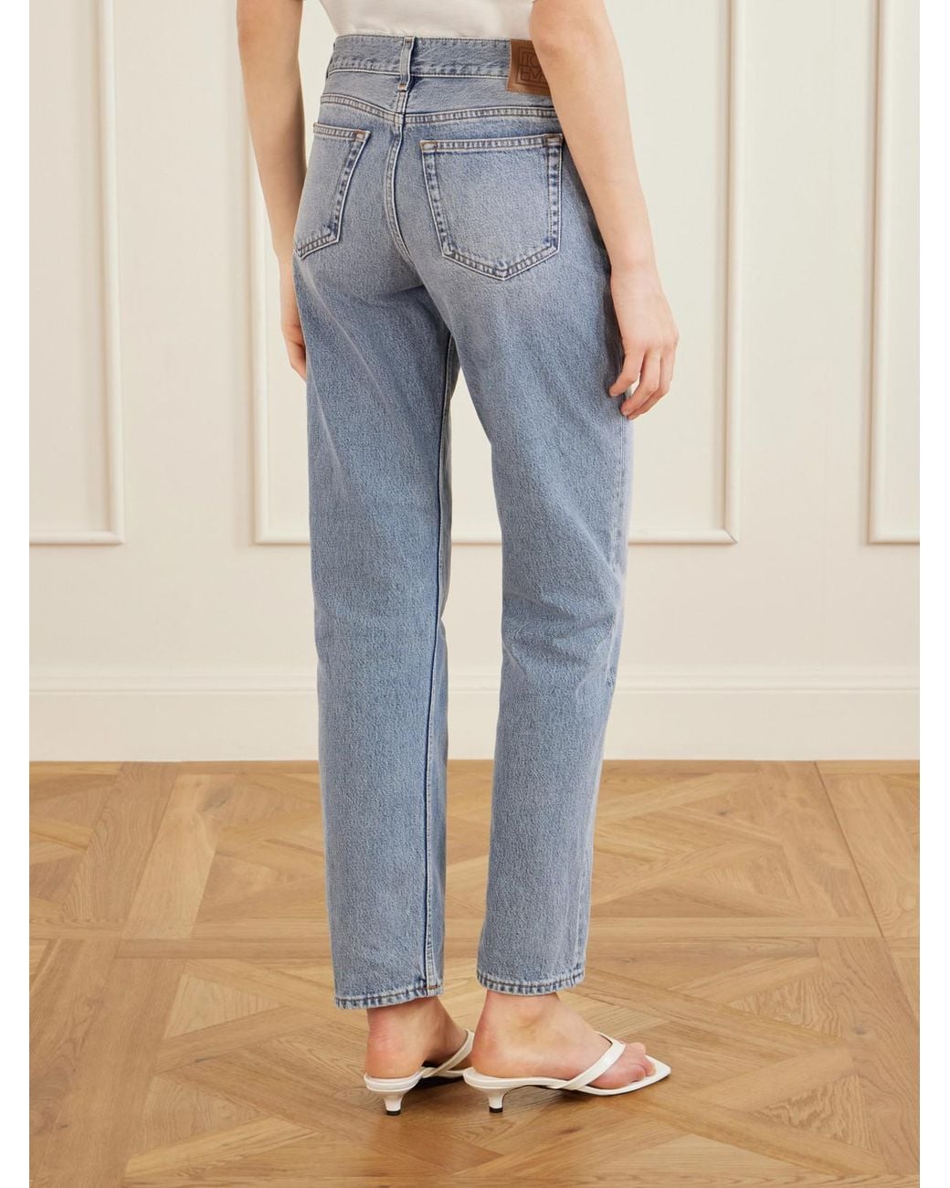 Totême Blue Low-Rise Straight-Leg Jeans
