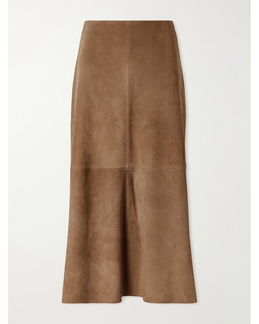 Arma Brown Melita Suede Midi Skirt
