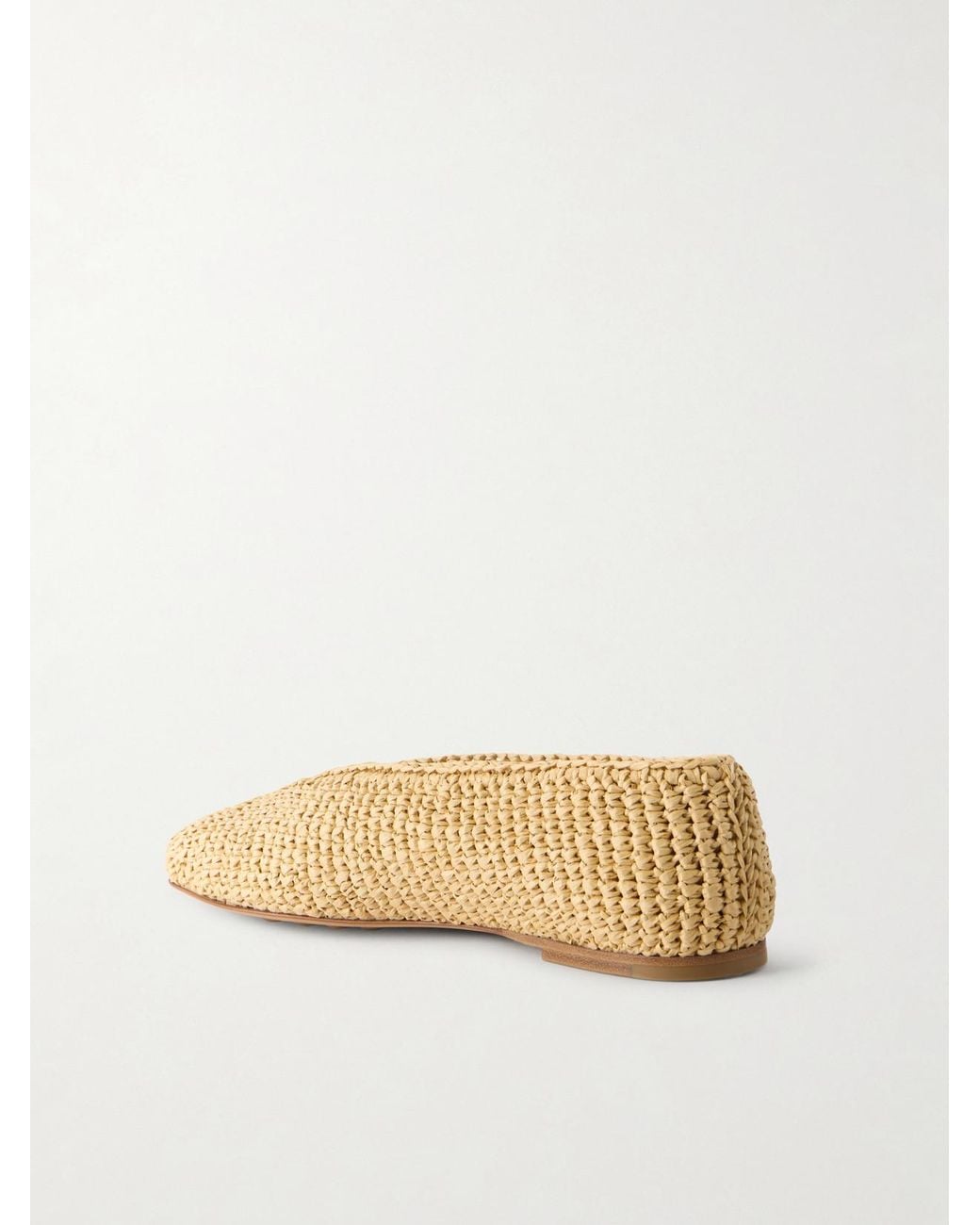 Bottega Veneta Natural Rosa Intrecciato Leather Ballet Flats