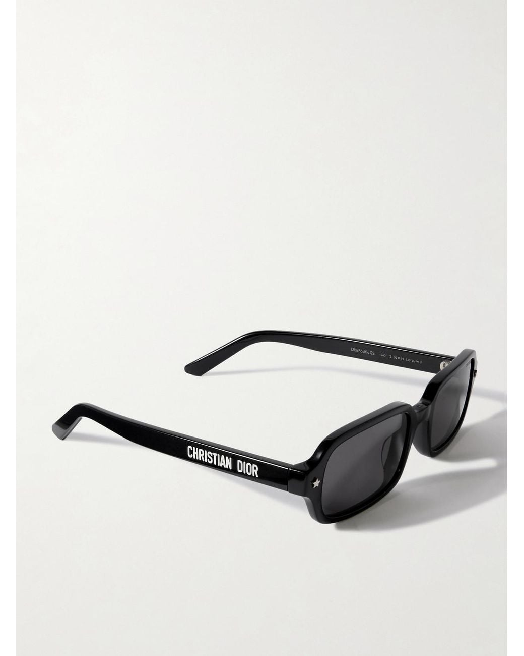 Dior Black Diorpacific S3I Rectangular-Frame Acetate Sunglasses