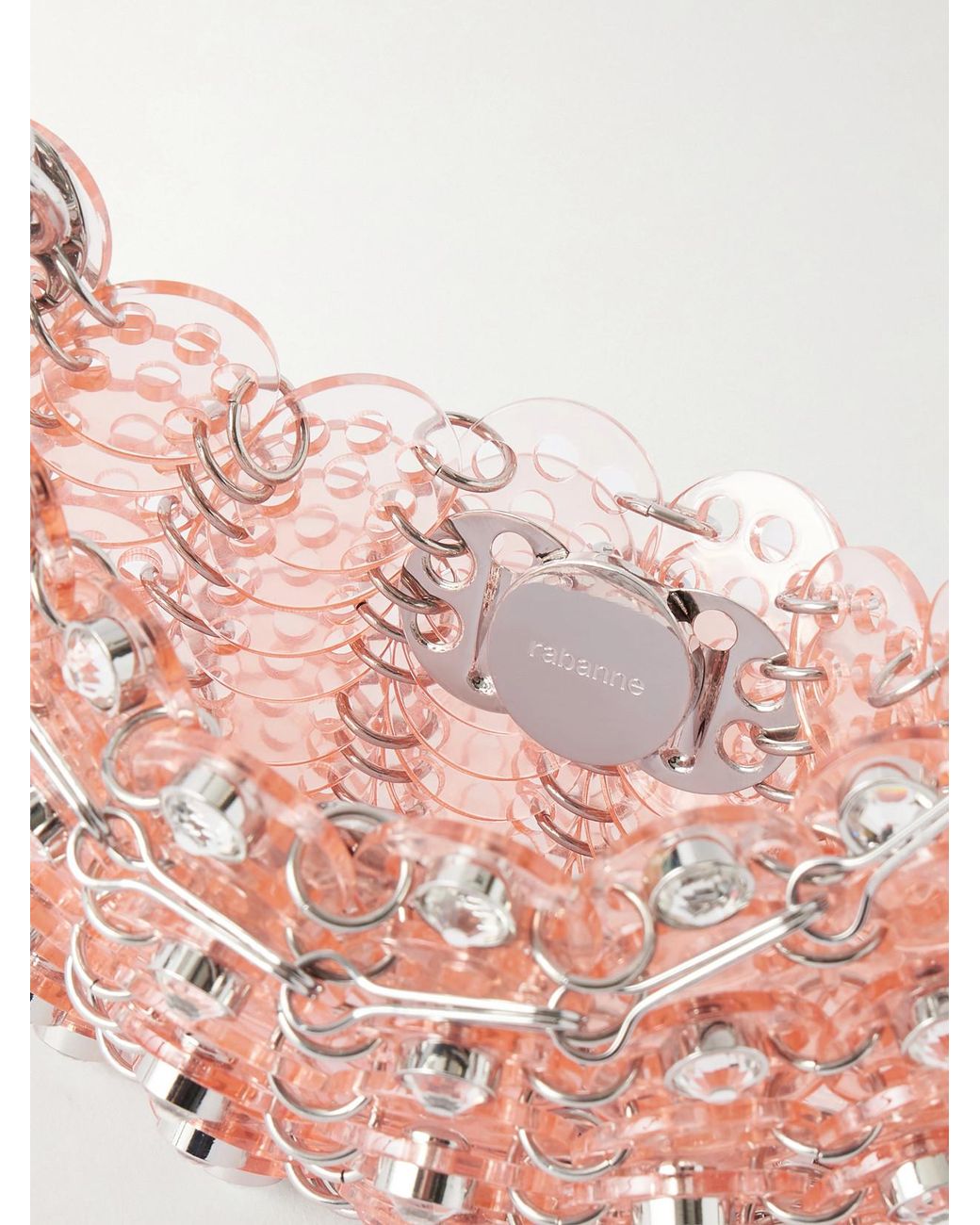 Rabanne White 1969 Nano Chainmail Shoulder Bag