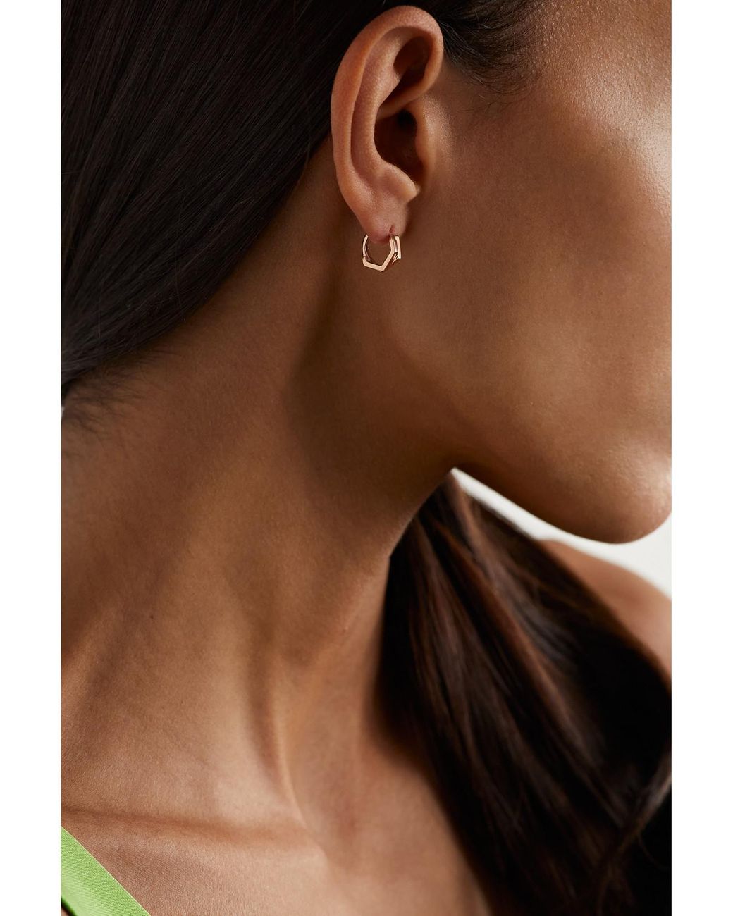 Repossi Natural 18-Karat Rose Single Hoop Earring