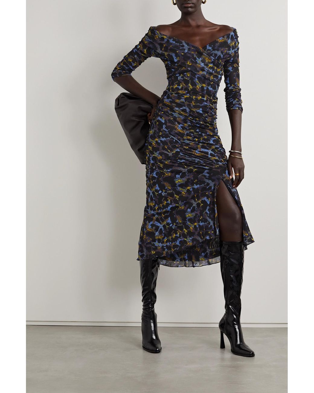 Briella ruched mesh dress cheap