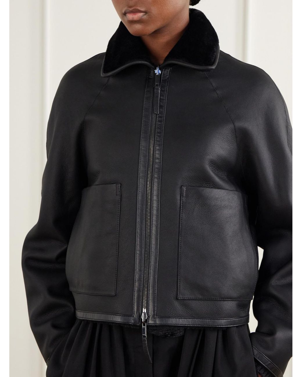 Joseph Black Kyro Reversible Shearling Jacket