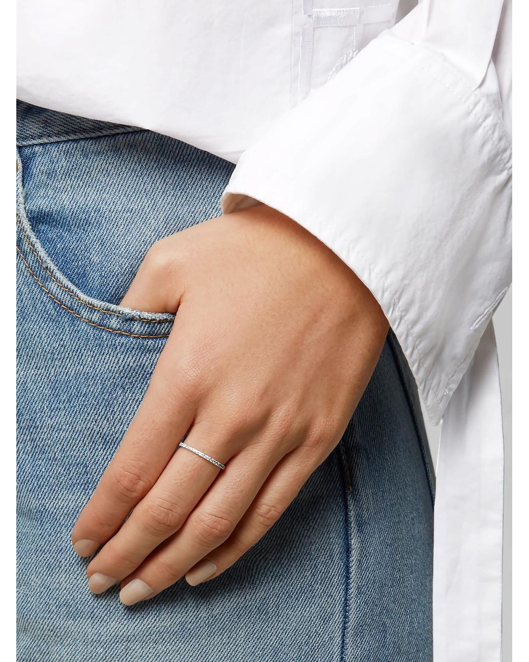 Ileana Makri Natural Thread 18-Karat Diamond Ring