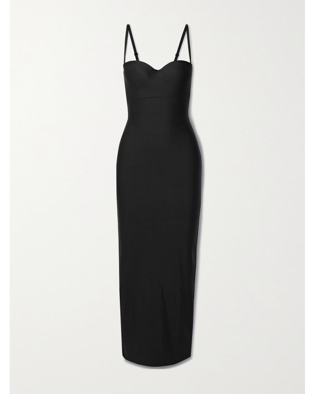 Skims Body Underwire Maxi Slip Dress in Black | Lyst