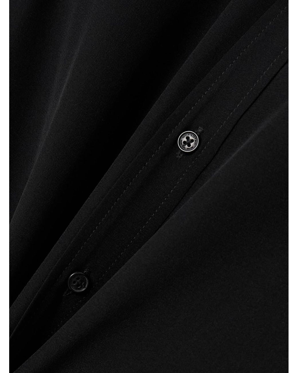 Nili Lotan Black Gaia Silk-Crepe De Chine Shirt