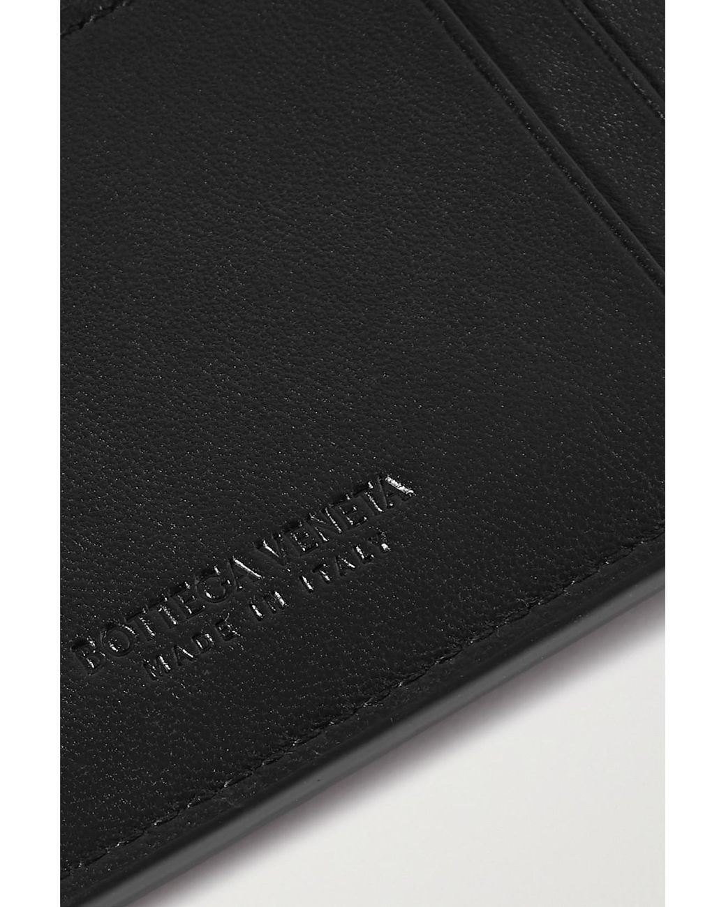 Bottega Veneta Black Cassette Intrecciato Leather Cardholder