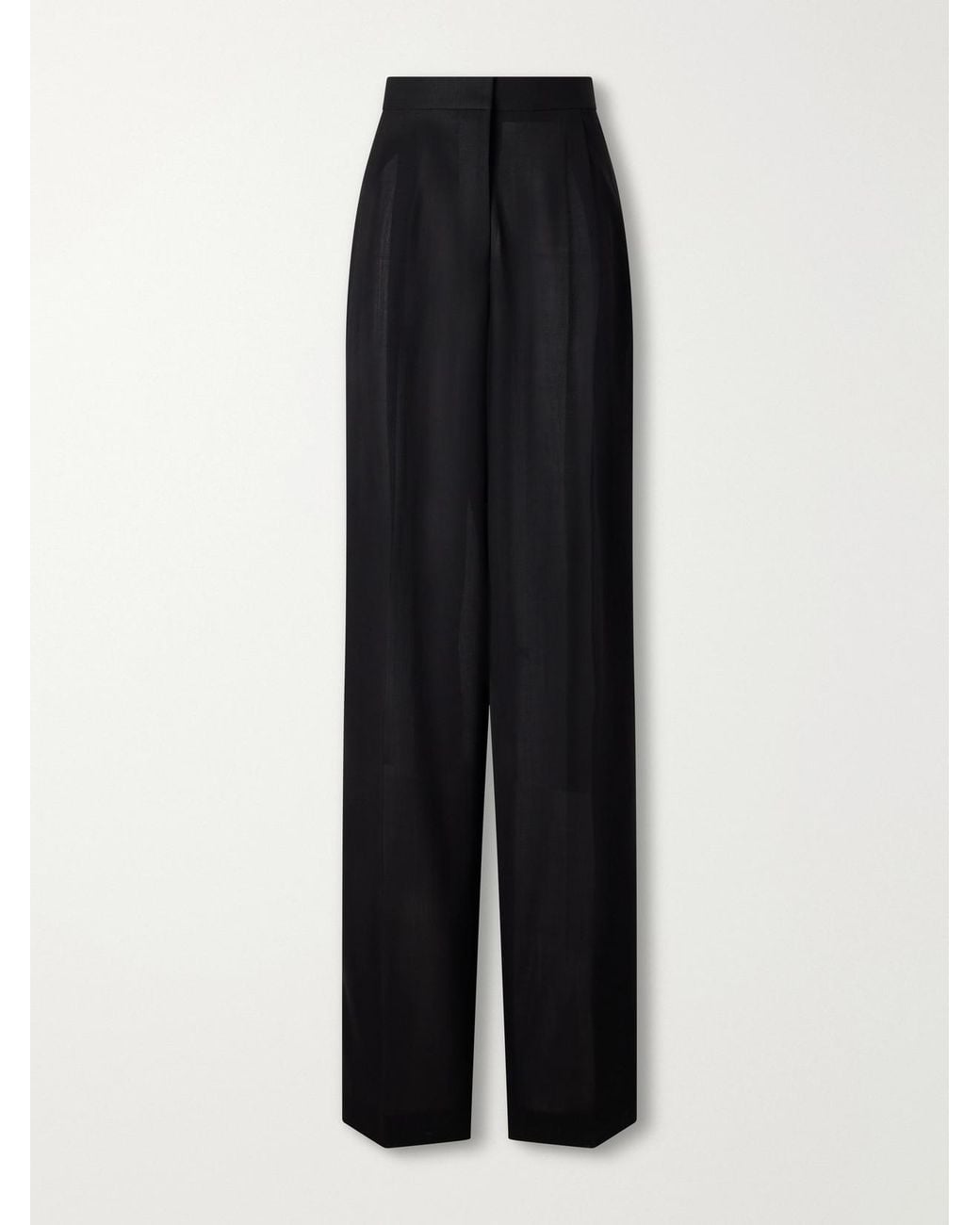 Tom Ford Black Wool Wide-Leg Pants