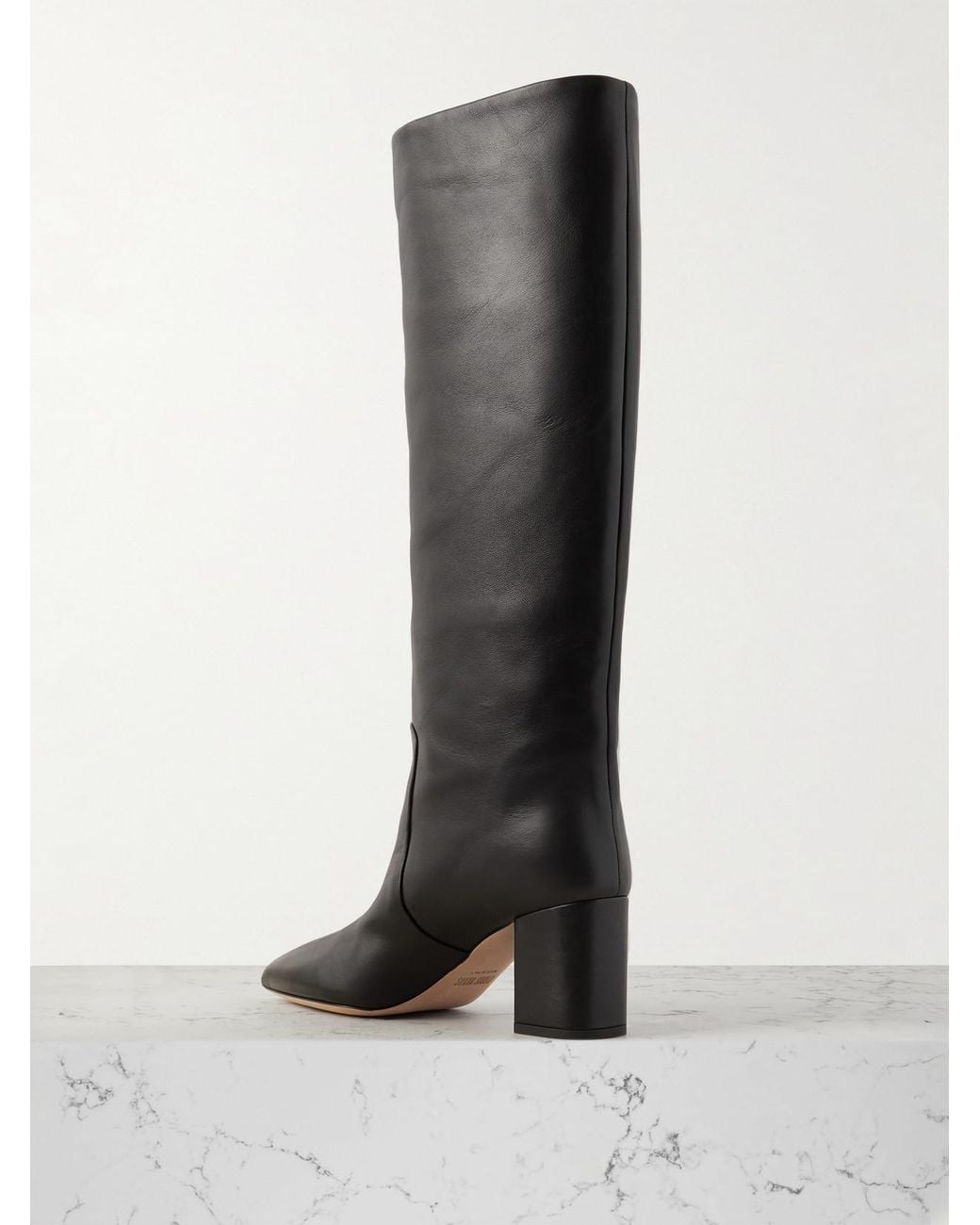 Paris Texas Black Anja 70 Leather Knee Boot