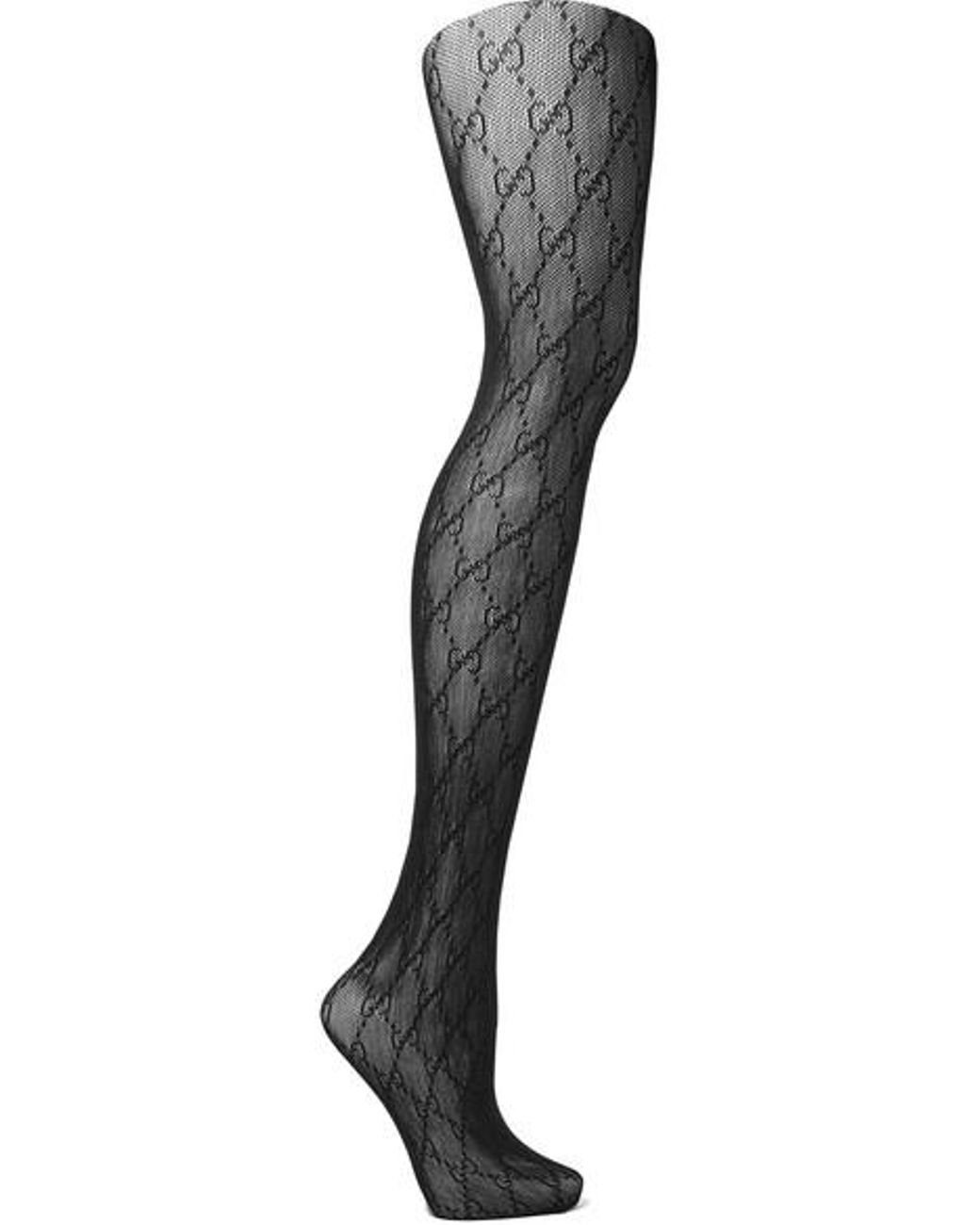 Gucci Gg Jacquard Stockings in Black | Lyst