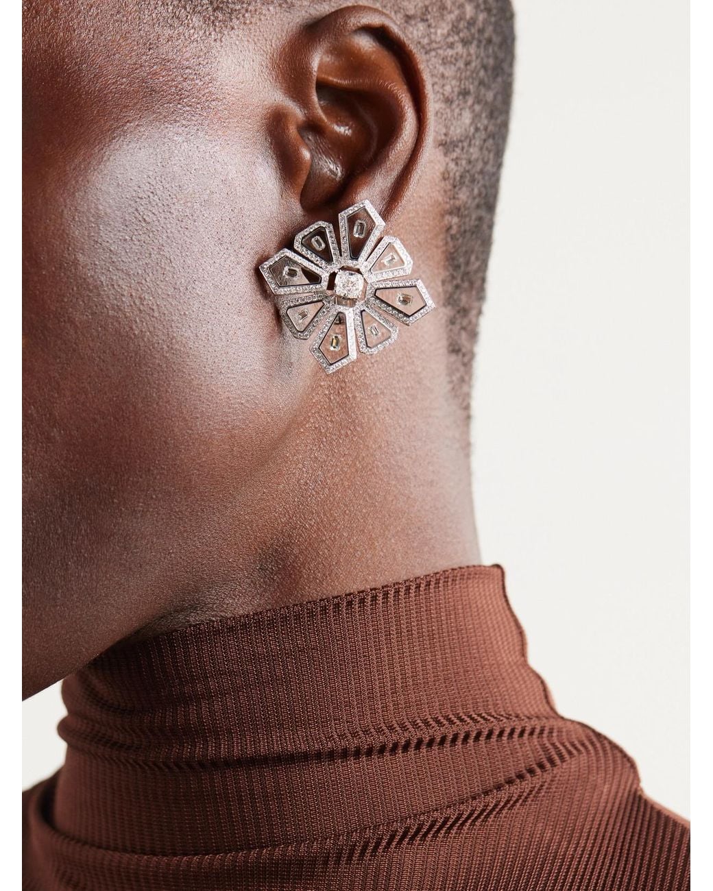 Nikos Koulis Natural Universe 18-Karat, Diamond And Enamel Earrings