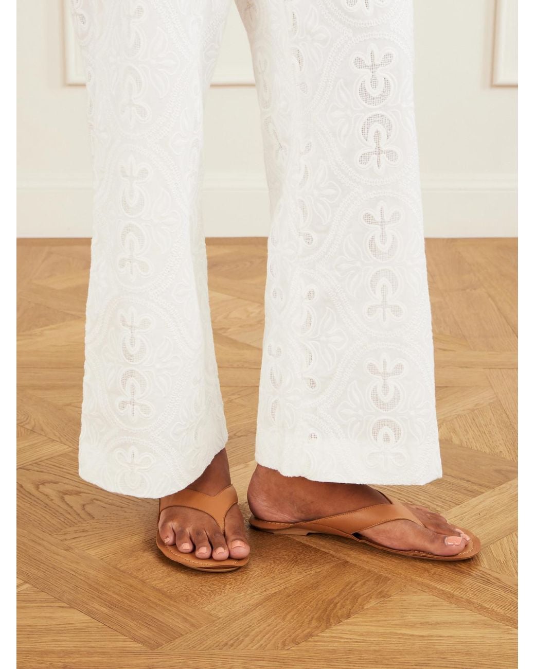 Jamie Haller Brown The San Diego Leather Thong Sandals