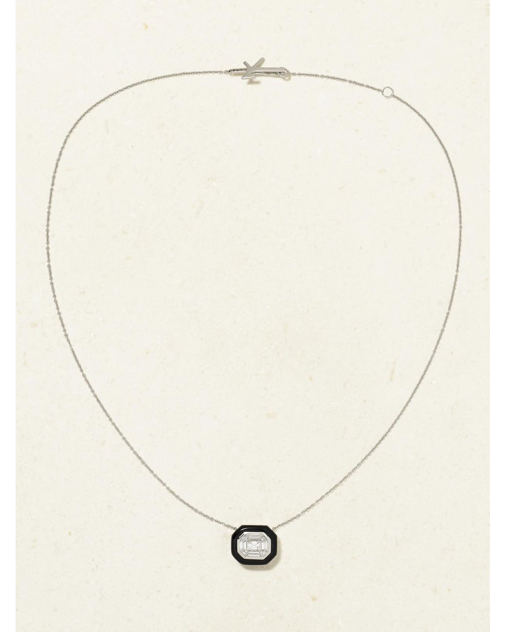Nikos Koulis Natural Oui 18-Karat, Diamond And Enamel Necklace