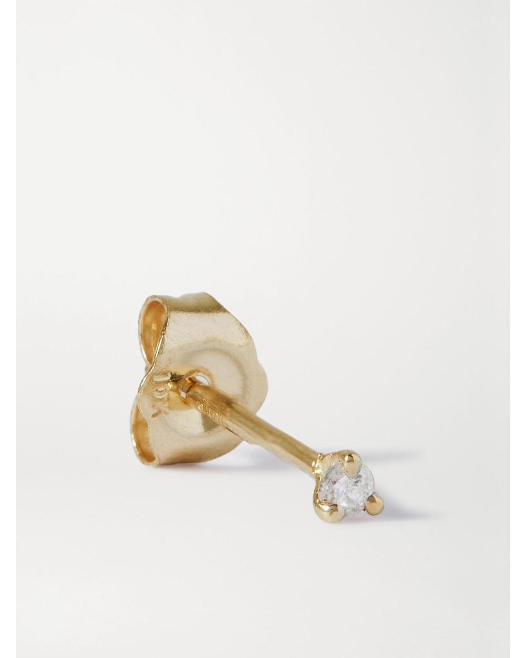 STONE AND STRAND White Teeny Diamond Single Earring