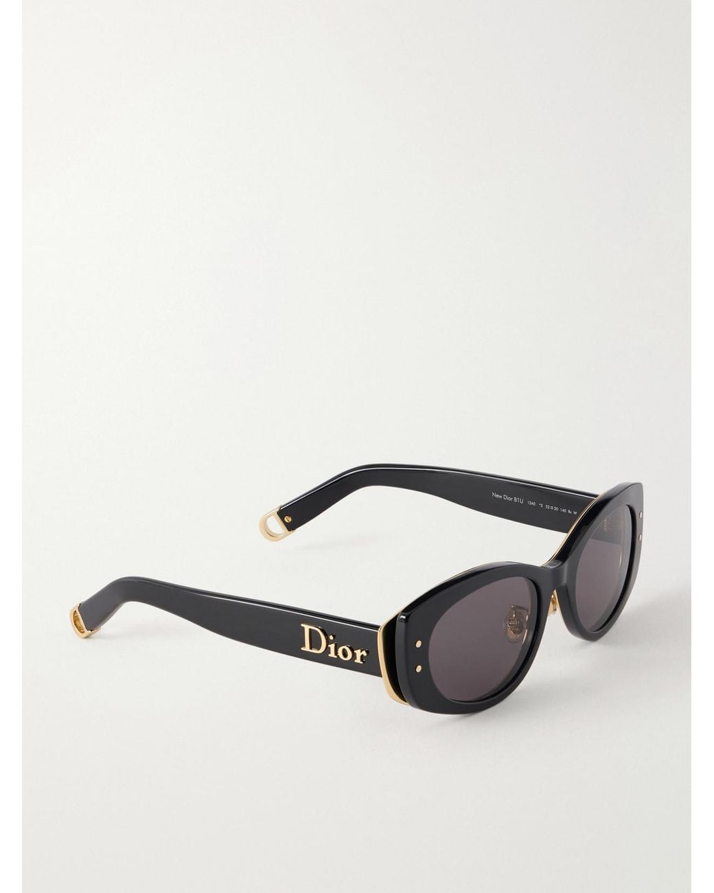 Dior Black New Dior R1U Oval-Frame Acetate Sunglasses