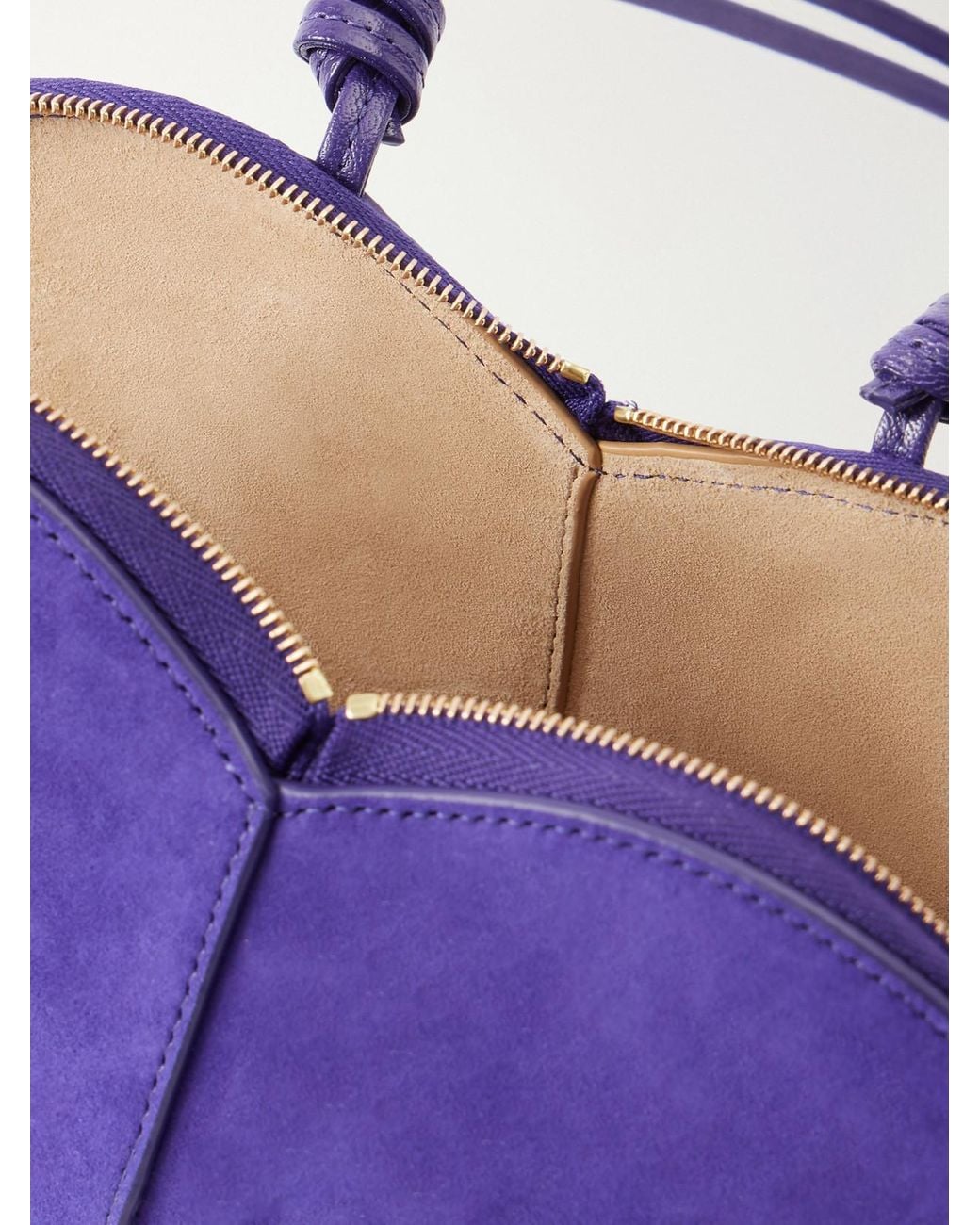 Alaïa Blue Le Coeur Suede And Leather Shoulder Bag