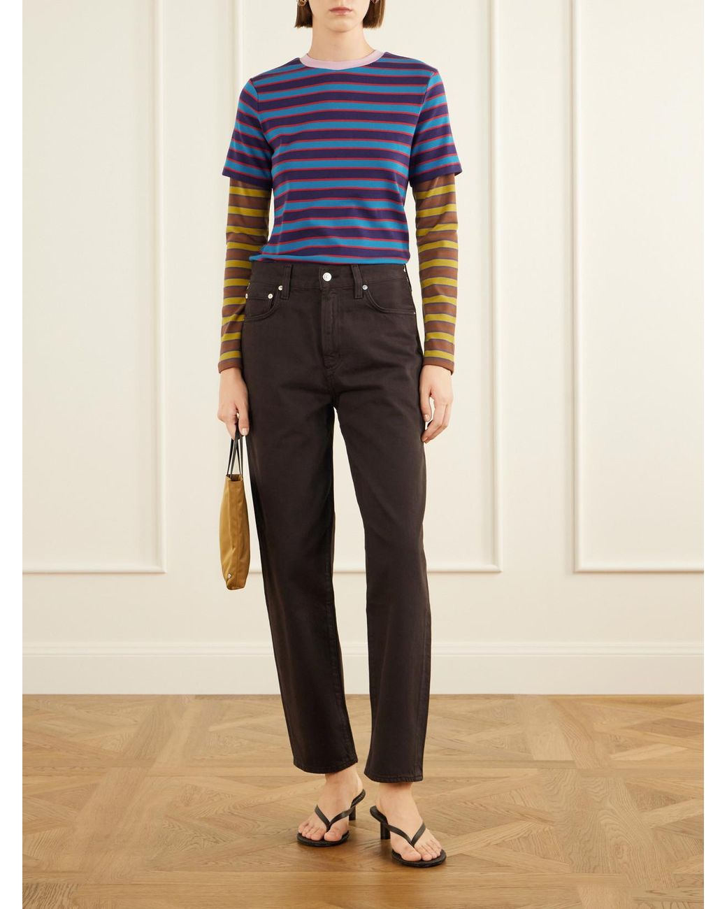 Citizens of Humanity Brown The Taper Jean Mid-Rise Straight-Leg Jeans