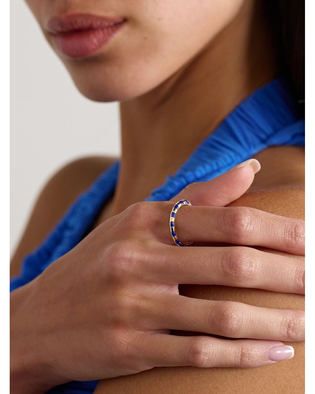 Yvonne Léon Natural Nano Alliance 9-Karat And Enamel Ring