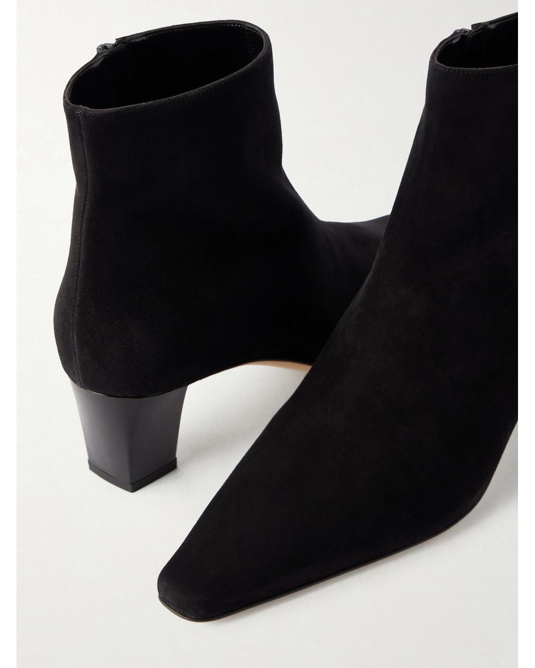 Manolo Blahnik Black Jaima 50 Suede Ankle Boots