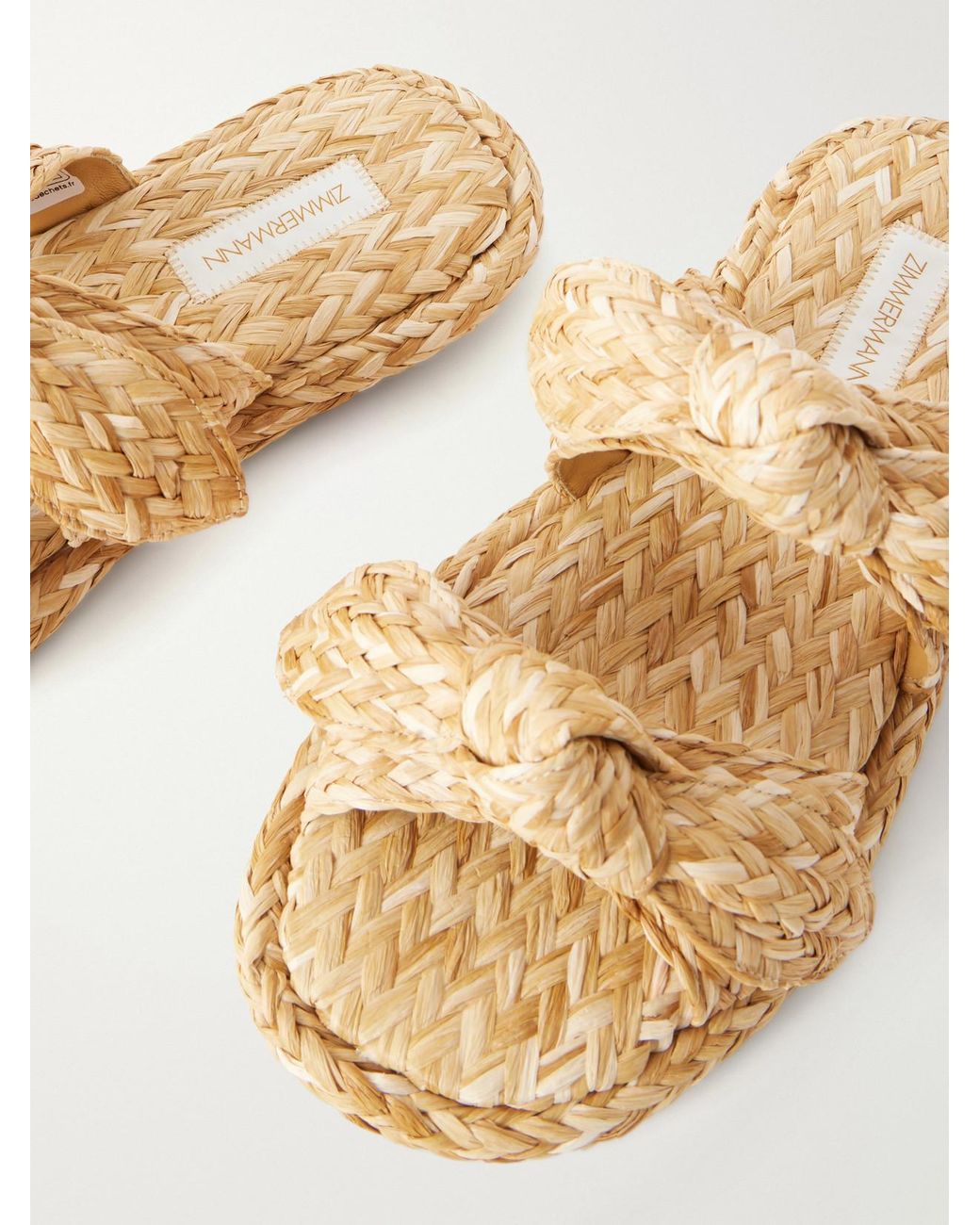 Zimmermann Natural Carousel Raffia Slides