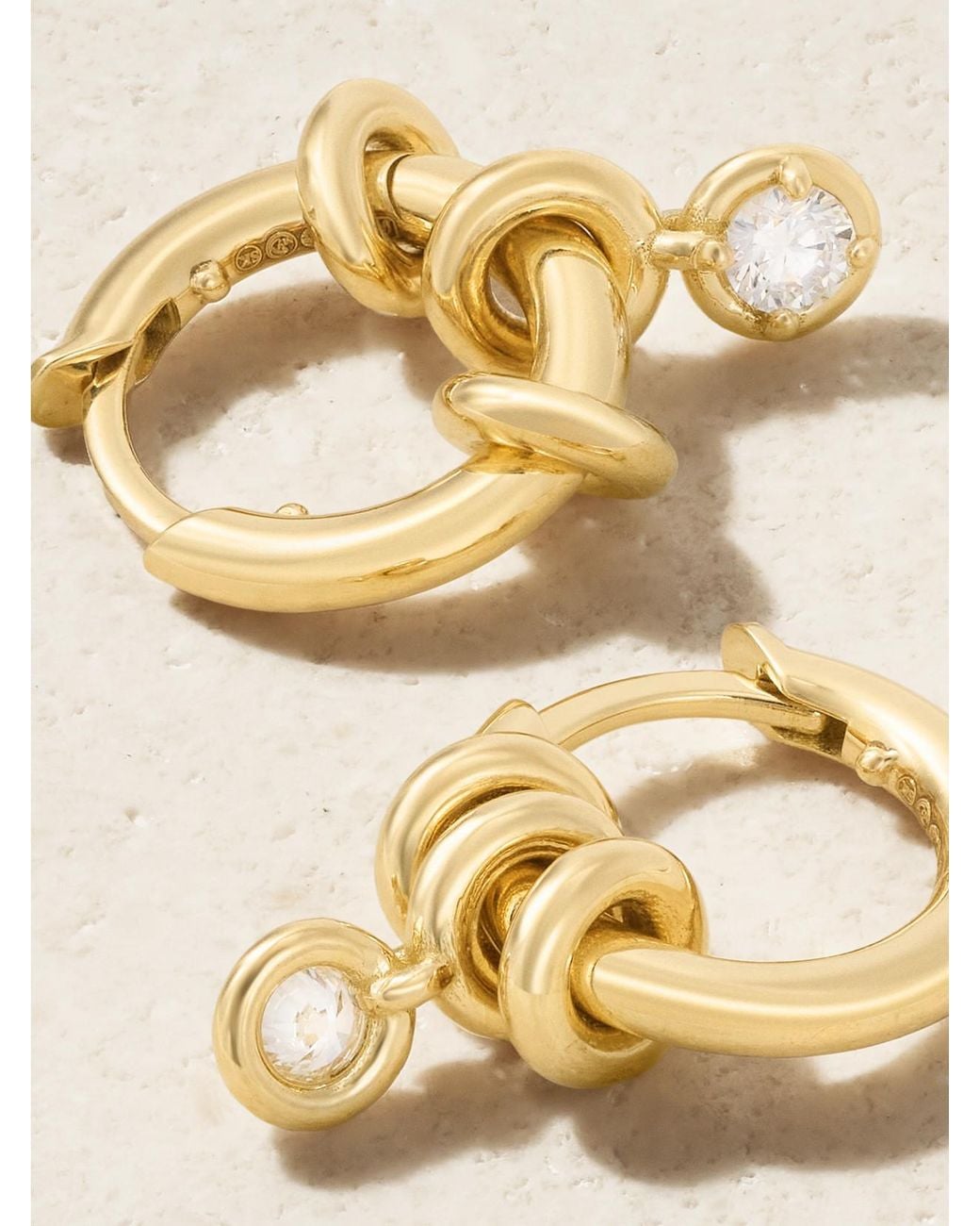 Spinelli Kilcollin Natural Zahra 18-Karat Diamond Hoop Earrings