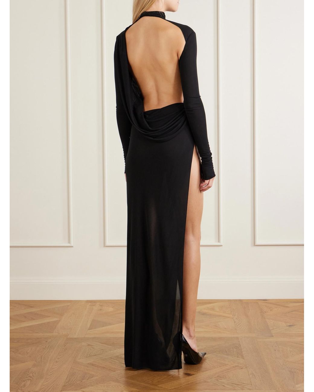 Gucci Black Crepe-Jersey Gown